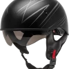 Gmax 72-5449 HH-65 'Torque' Half Helmet Naked Matte Black/Silver