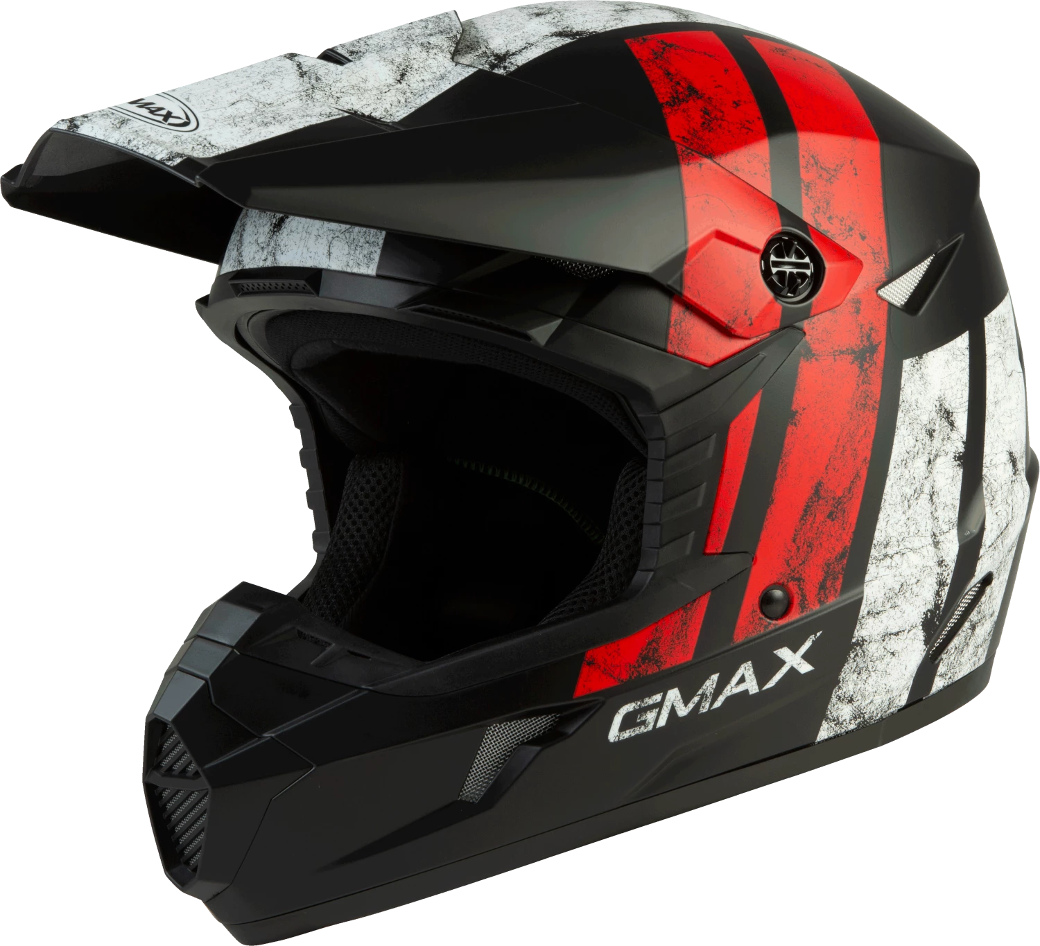 Gmax 72-6611 Youth MX-46Y Off-Road Dominant Helmet Matte Blk/White/Red Riding Gear