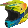 Riding Gear Fly Racing 73-8642 Kinetic Drift Helmet Blue/Hi-Vis/Charcoal