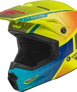 Riding Gear Fly Racing 73-8642 Kinetic Drift Helmet Blue/Hi-Vis/Charcoal