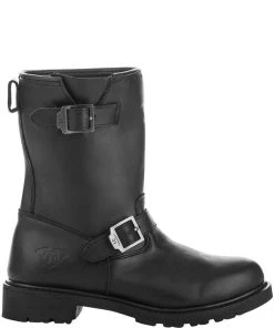 Riding Gear Highway 21 Primary Men's Short Leather Engineer Boots