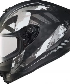 Riding Gear Scorpion Exo 75-1171L EXO-R420 'Distiller' Full-Face Helmet Matte Blk/Sil