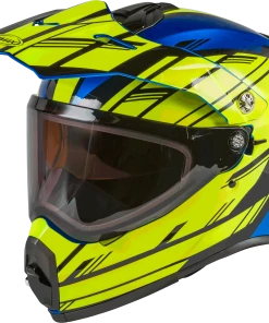 Gmax 72-7219 AT-21S 'Adventure Epic' Snow Helmet Blue/Hi-Vis/Black