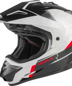Gmax 72-7014 GM-11 Dual-Sport Scud Helmet Black/White/Red