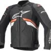 Alpinestars Men’s GP Plus R V3 Airflow Black With Fluorescent Red Leather Jacket