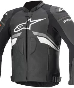 Alpinestars Men’s GP Plus R V3 Airflow Black, Grey And White Leather Jacket Leather Motorcycle Jackets