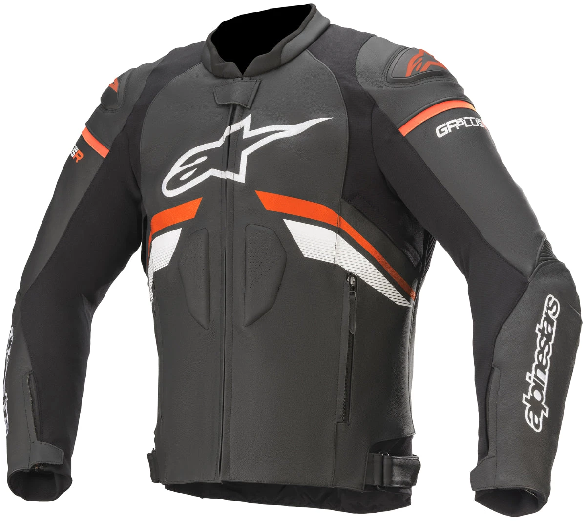 Alpinestars Men’s GP Plus R V3 Black With Fluorescent Red Leather Jacket Leather Motorcycle Jackets