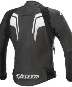 Leather Motorcycle Jackets Alpinestars Women’s Stella GP Plus R V3 Airflow Black And White Leather Jacket