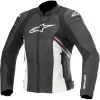 Leather Motorcycle Jackets Alpinestars Women’s Stella GP Plus R V3 Airflow Black, White And Fuchsia Leather Jacket
