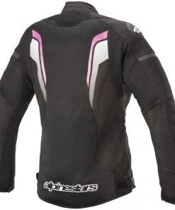 Alpinestars Women’s Stella T-GP Plus R V3 Airflow Black, White And Fuchsia Textile Jacket Motorcycle Jackets