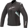 Motorcycle Jackets Alpinestars Women’s Stella T-GP Plus R V3 Airflow Black, White And Teal Textile Jacket