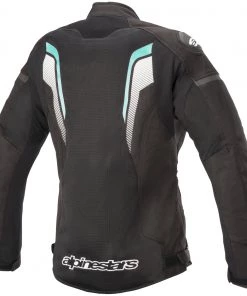 Motorcycle Jackets Alpinestars Women’s Stella T-GP Plus R V3 Airflow Black, White And Teal Textile Jacket