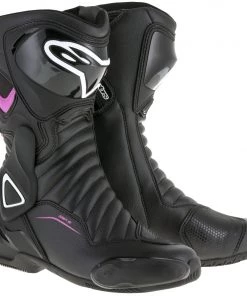 Alpinestars Women’s Stella SMX-6 V2 Vented Black, Fuchsia And White Boots Riding Gear