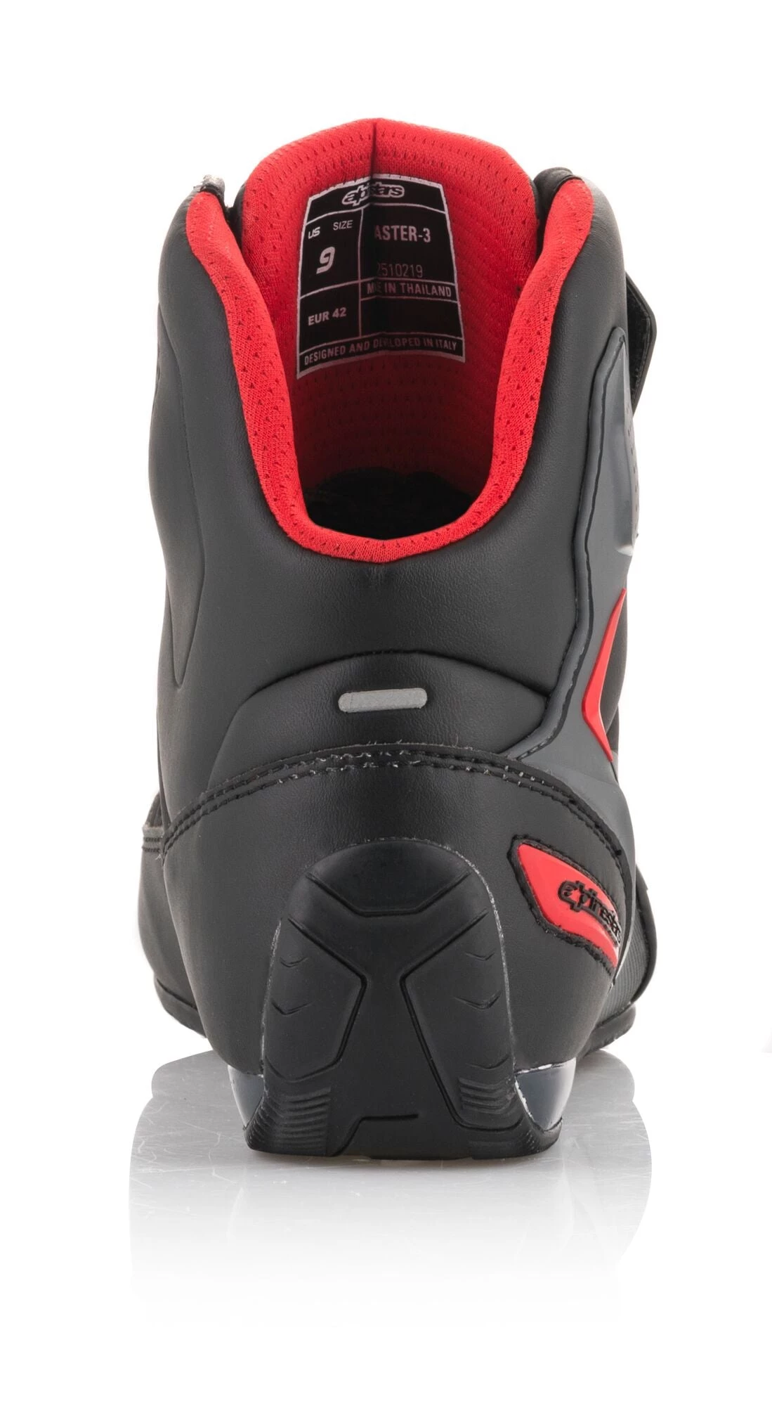 Riding Gear Closeout-Alpinestars Men’s Faster-3 Drystar Black, Grey And Red Riding Shoes