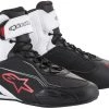 Riding Gear Alpinestars Men’s Faster-3 Black, White And Red Riding Shoes