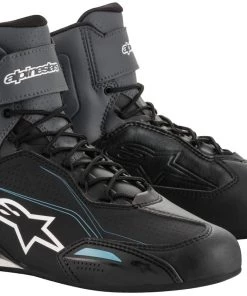 Alpinestars Women’s Stella Faster-3 Black, Grey And Ocean Blue Riding Shoes Riding Gear