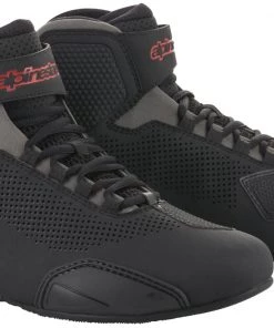 Riding Gear Alpinestars Men’s Sektor Vented Black, Grey And Red Riding Shoes