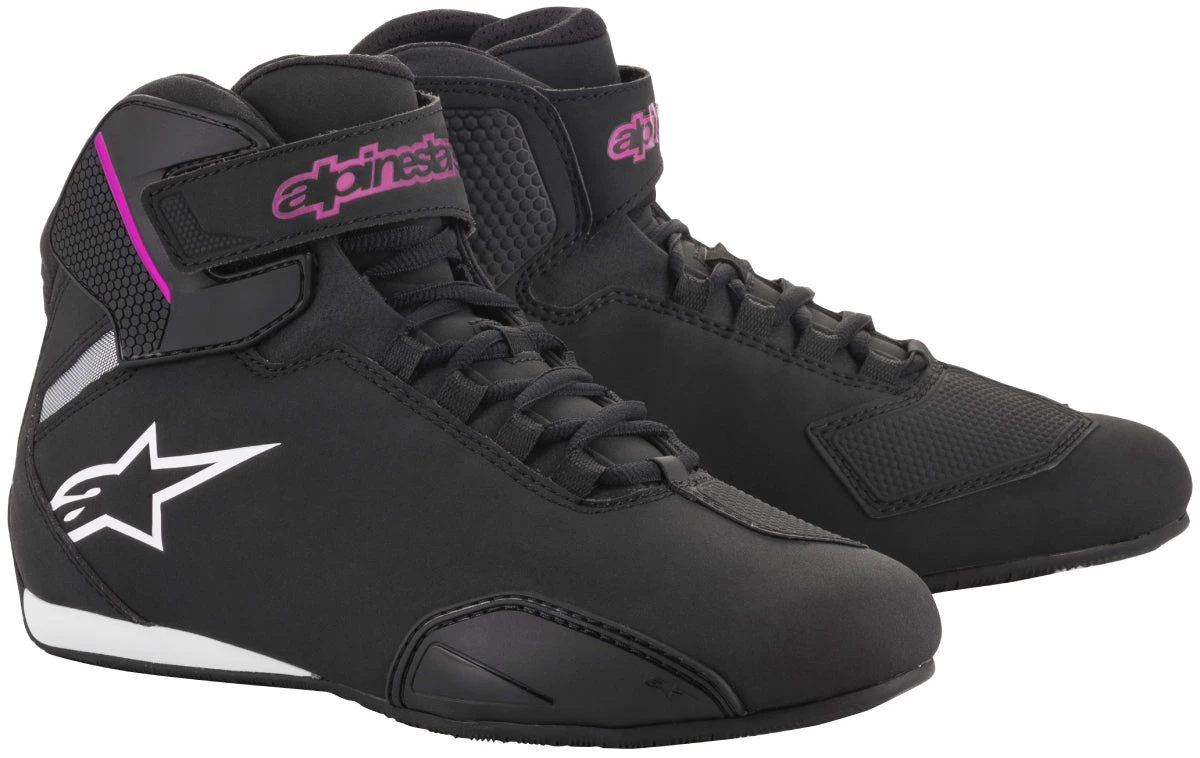 Riding Gear Alpinestars Women’s Stella Sektor Black And Fuchsia Riding Shoes
