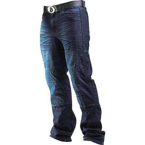 Motorcycle Pants & Chaps Closeout-Drayko Mens Blue Drift Riding Jeans