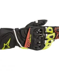 Alpinestars Men’s GP Plus R V2 Black, Fluorescent Yellow, And Fluorescent Red Gloves