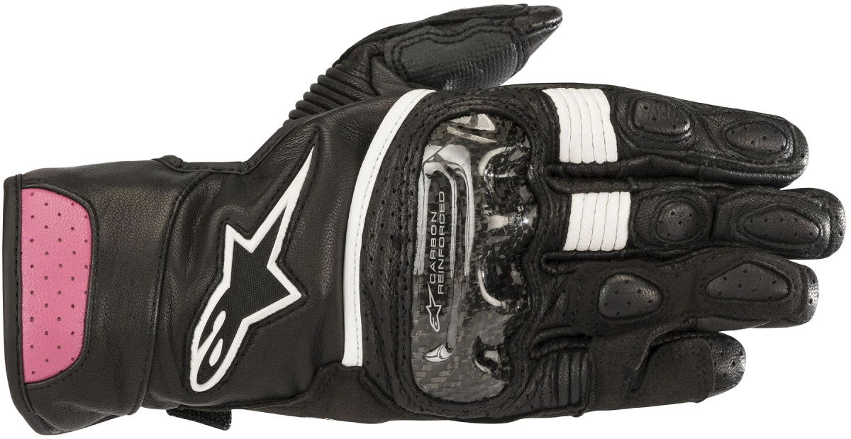 Alpinestars Women’s Stella SP-2 V2 Black And Fuchsia Gloves Riding Gear