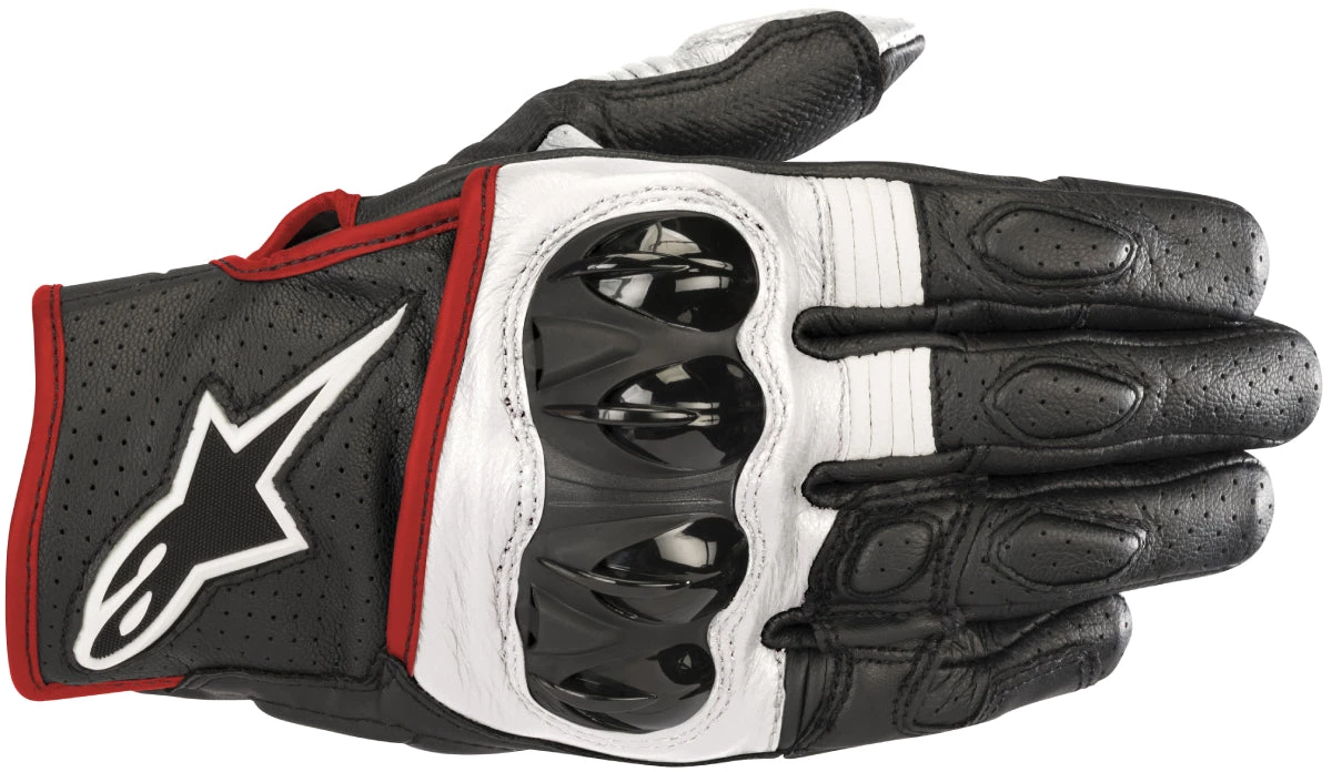 Riding Gear Alpinestars Men’s Celer V2 Black, White And Fluorescent Red Gloves