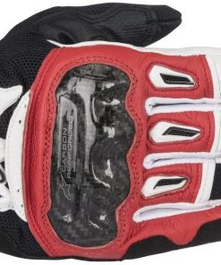 Alpinestars Men’s SMX-2 Air Carbon V2 Black, Red And White Gloves