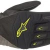Alpinestars Men’s Shore Black And Fluorescent Yellow Gloves Riding Gear