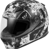 Gmax 72-5710 FF-49 'Blossom' Full-Face Helmet Matte Black/White/Grey Riding Gear