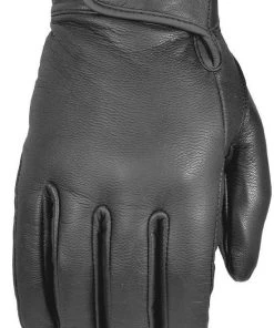 Fly Racing'Rumble' Thin Black Leather Gloves Riding Gear
