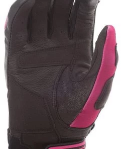 Fly Racing Venus Women's Pink And Black Leather And Textile Gloves Riding Gear