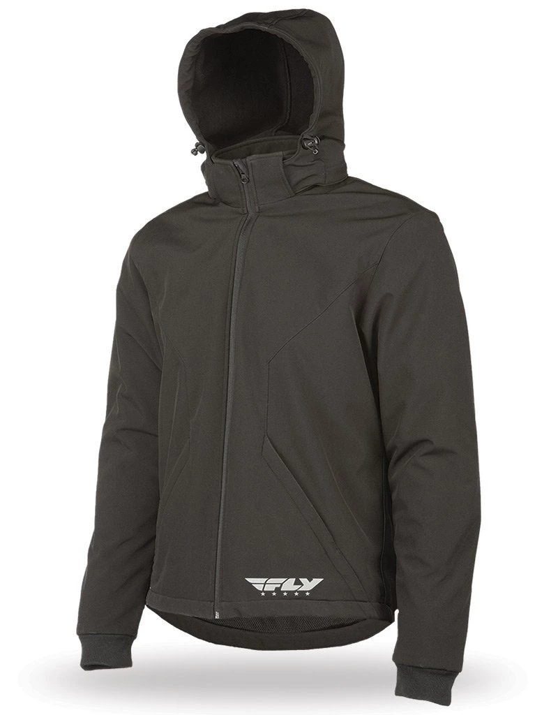 Fly Racing Men's Black Armored Tech Hoody Riding Gear