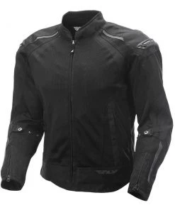 Fly Racing Coolpro Men's Black Mesh Jacket With Armor