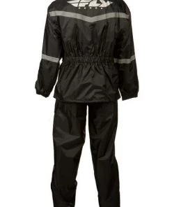 Riding Gear Fly Racing Men's 2-Piece Black Rain Suit