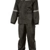 Riding Gear Fly Racing Men's 2-Piece Black Rain Suit