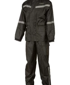 Riding Gear Fly Racing Men's 2-Piece Black Rain Suit