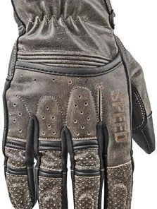 Speed And Strength 'Rust And Redemption' Distressed Men's Olive Leather Gloves