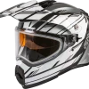 Riding Gear Gmax 72-7216 AT-21S 'Adventure Epic' Snow Helmet Silver/White/Black