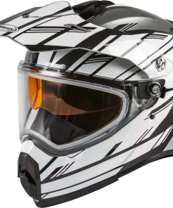 Riding Gear Gmax 72-7216 AT-21S 'Adventure Epic' Snow Helmet Silver/White/Black