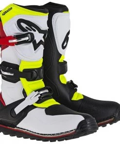 Alpinestars Tech-T Men's White/Red/Yellow/Black Motocross Boots Riding Gear