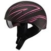 GMax GM65 Naked Torque Matte Black/Pink Half Helmet (Open Box) Riding Gear