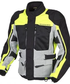 Scorpion EXO Motorcycle Jackets Scorpion Yosemite XDR Men's Hi-Viz Yellow Textile Jacket With Armor