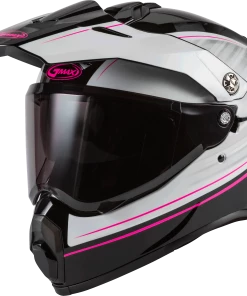 Riding Gear Gmax 72-4518 AT-21 'Adventure Raley' Helmet Black/White/Pink