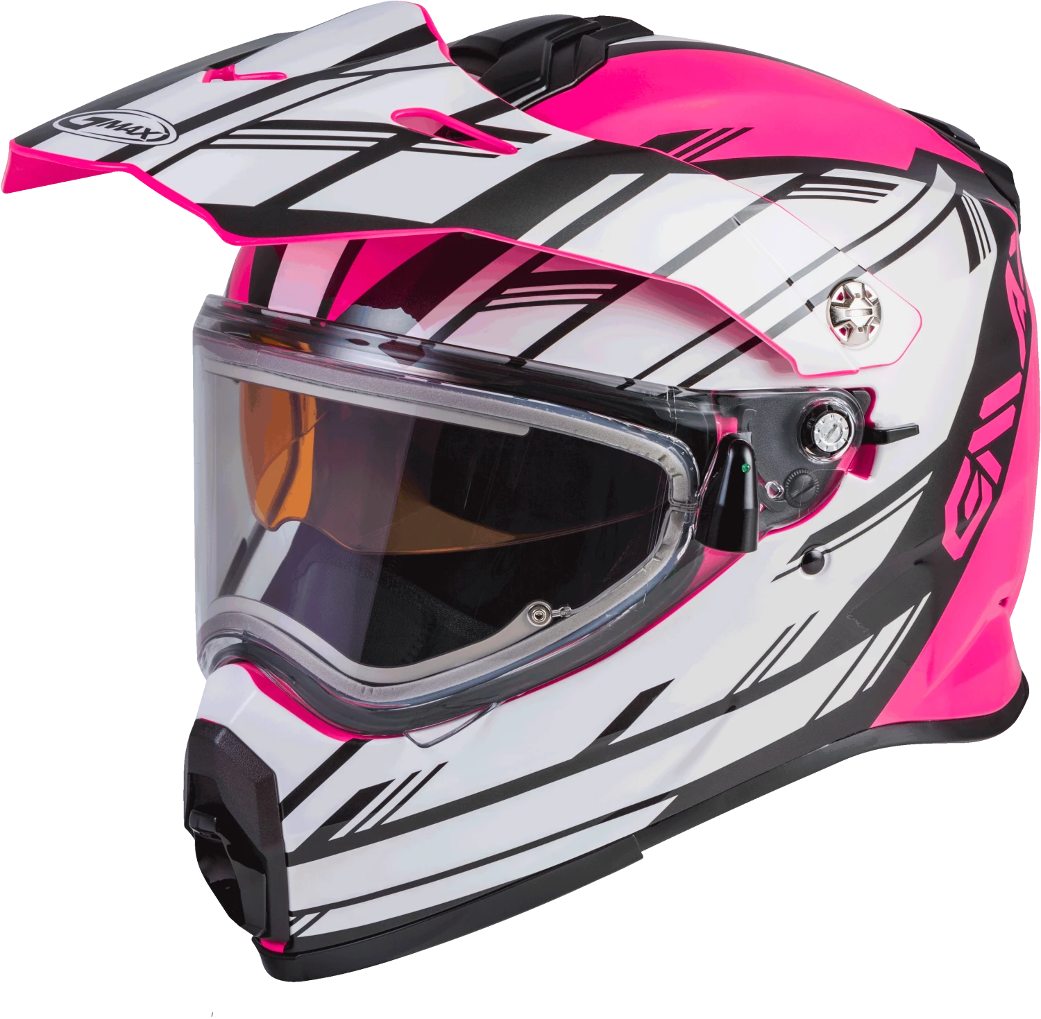 Riding Gear Gmax 72-7213 AT-21S 'Adventure Epic' Snow Helmet Pink/White/Black