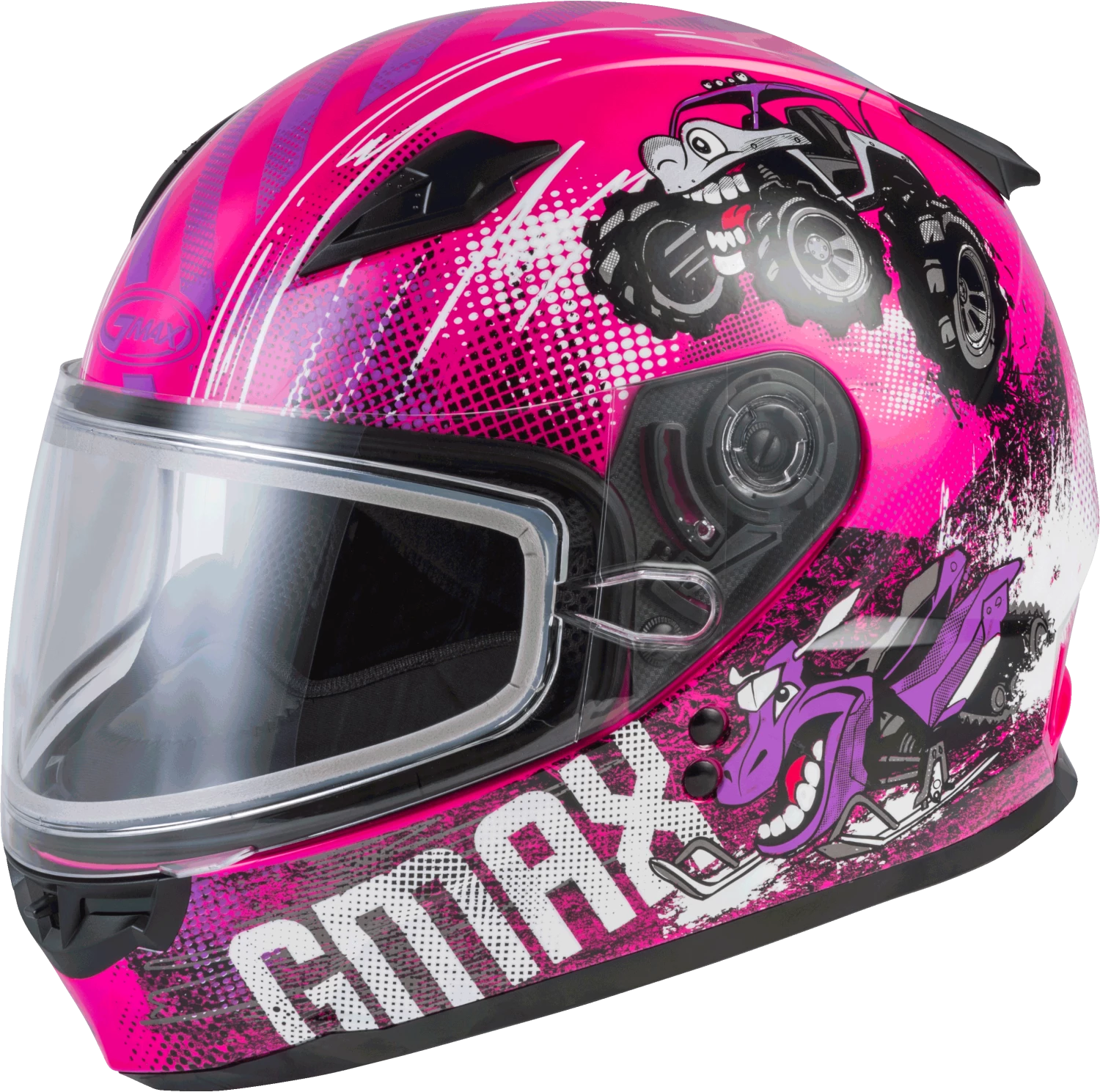 Riding Gear Gmax 72-6032 Youth GM-49Y 'Beasts' Snow Helmet Red/Blue/Grey