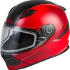 Riding Gear Gmax 72-6331 FF-49S 'Hail' Full-Face Snow Helmet Matte Red/Black