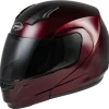 Riding Gear Gmax 72-5025 MD-04 Modular Helmet Wine Red