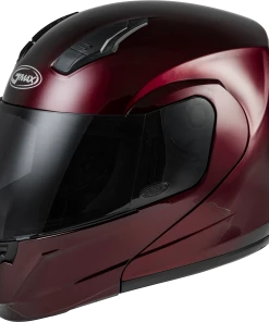 Riding Gear Gmax 72-5025 MD-04 Modular Helmet Wine Red