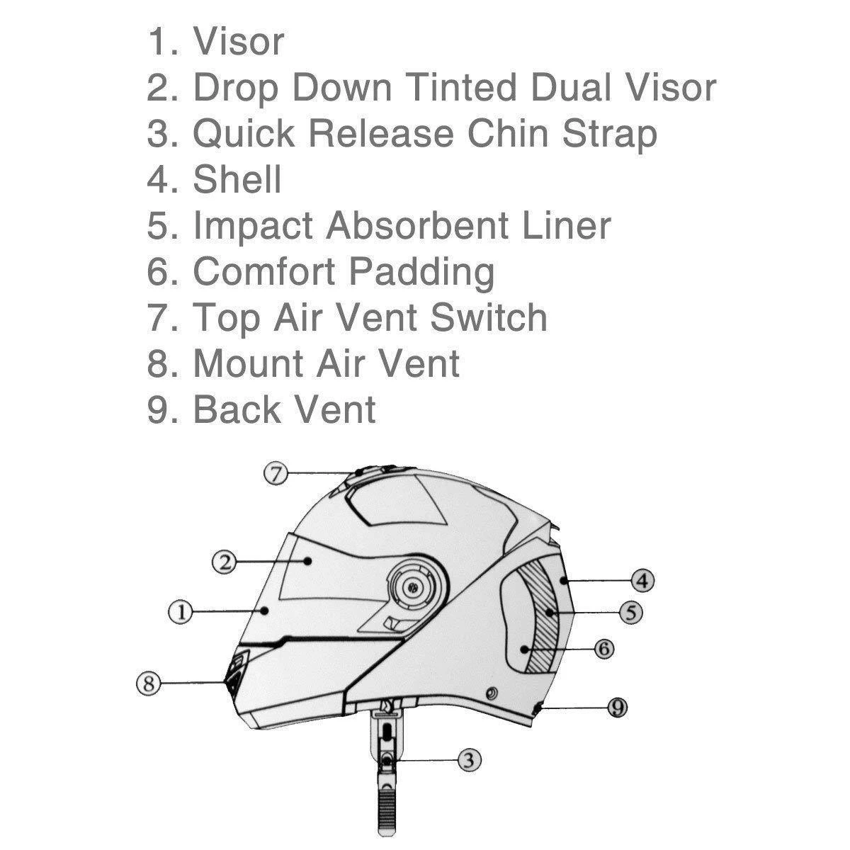 Hawk Helmets GMax MD04 Matte Black Modular Helmet