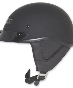Riding Gear Zox ST-225B 'Alto Custom' Matte Black Motorcycle Half Helmet